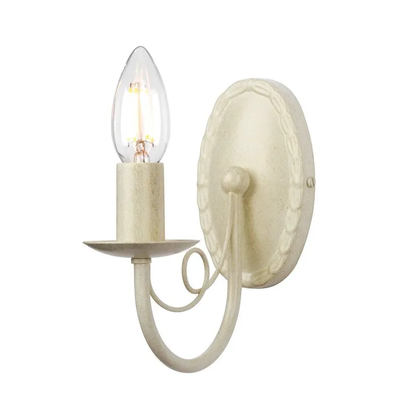 Elstead Lighting Minster 1 Light Indoor Candle Wall Light Gold, Ivory, E14