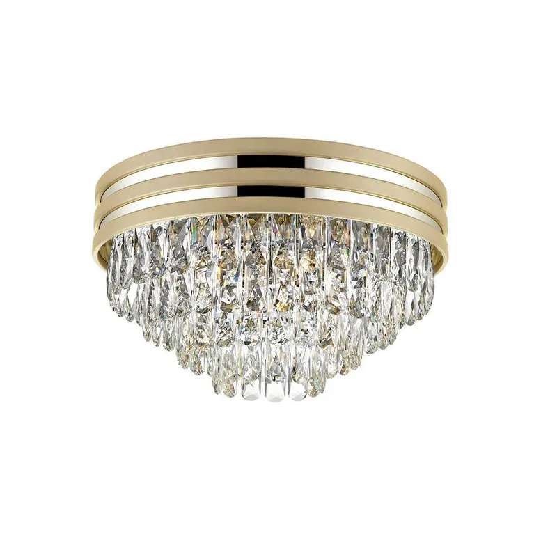 Netlighting Naica Crystal Ceiling Light Matt Gold Clear 5x E14 Gold