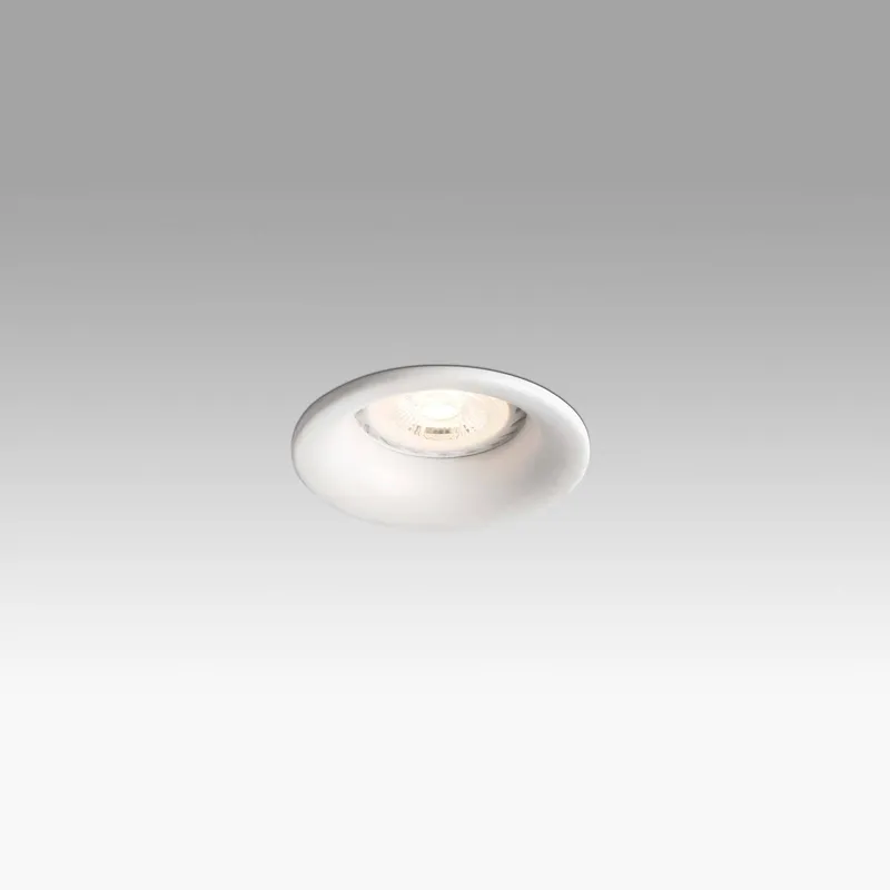 Netlighting Ne 1 Light Round Recessed Spotlight White GU10 White