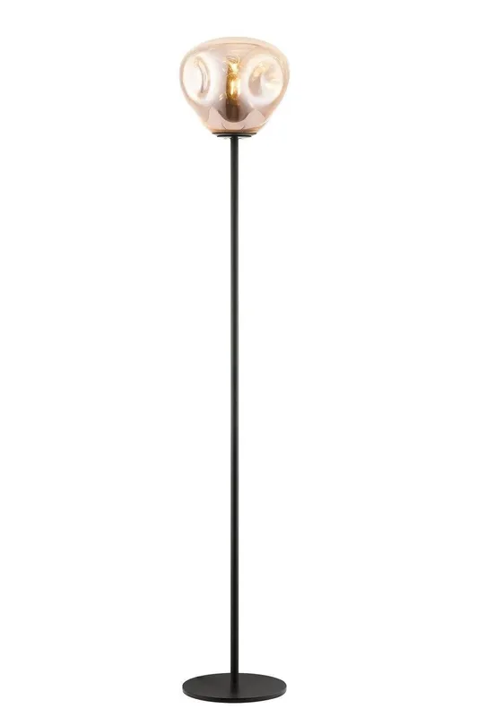 Netlighting Nina 1 Light Floor Lamp Gold Black Black
