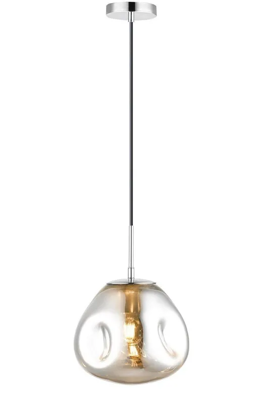 Netlighting Nina 1 Light Medium Chrome in Grey Grey