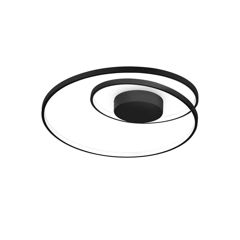 Netlighting Oz Integrated LED Semi Flush Ceiling Light Black 2700K Black