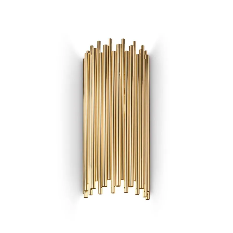 Ideal Lux Lighting Pan 2 Light Wall Light Gold