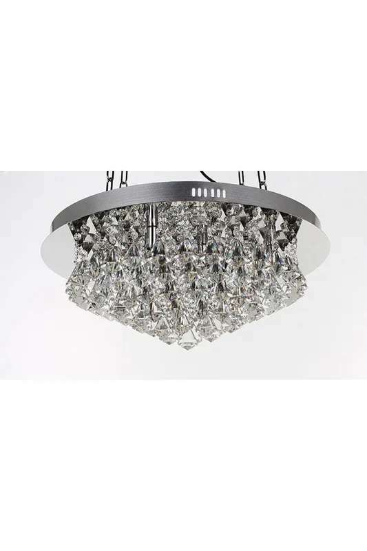 Impex Lighting Parma 8 Light Chrome Flush Ceiling Fitting