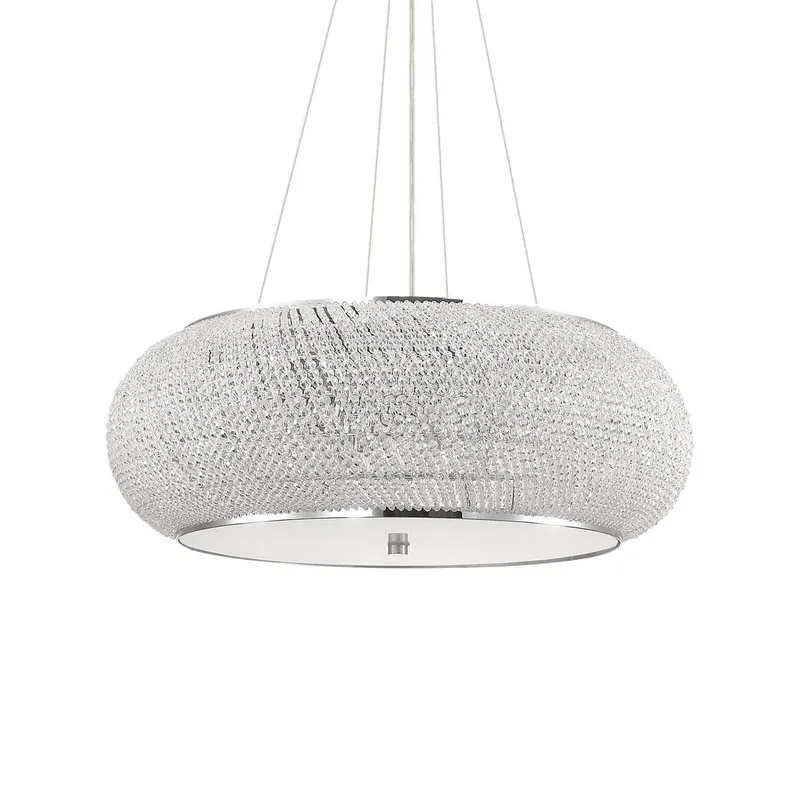 Netlighting Pasha' 14 Light Ceiling Pendant Chrome in Grey Grey