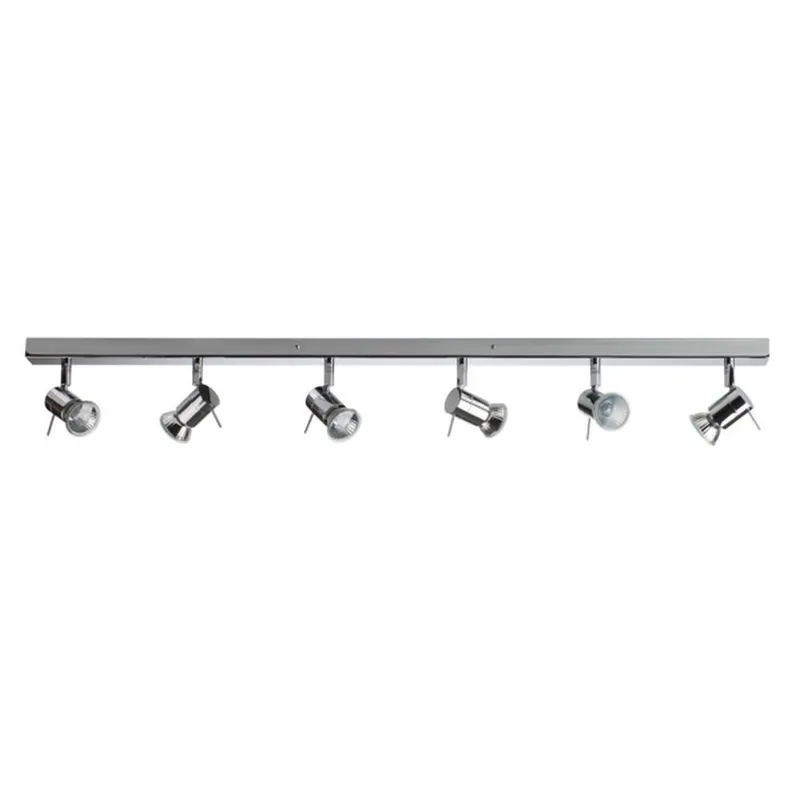 Netlighting Penna 6 Light Spotlight Bar Chrome in Silver Silver