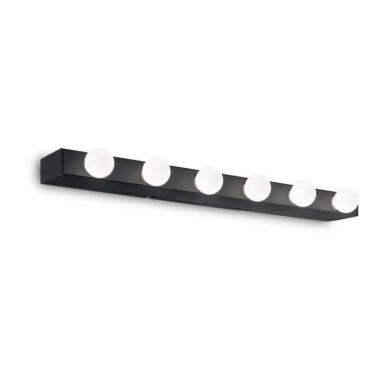 Ideal Lux Lighting Prive' 6 Light Wall Light Black