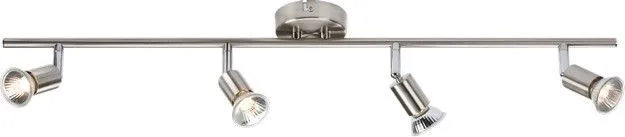 Netlighting Quad Bar Spotlight Brushed Chrome 230V GU10 in Grey Grey