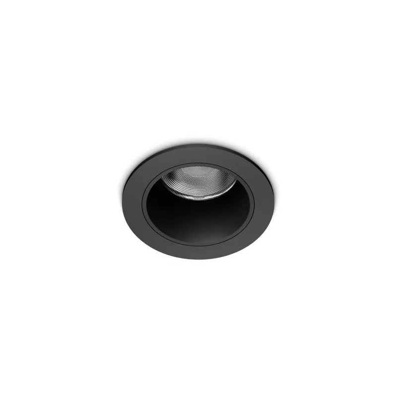 Netlighting Quark 4.9cm LED Recessed Downlight Black 3000K Black