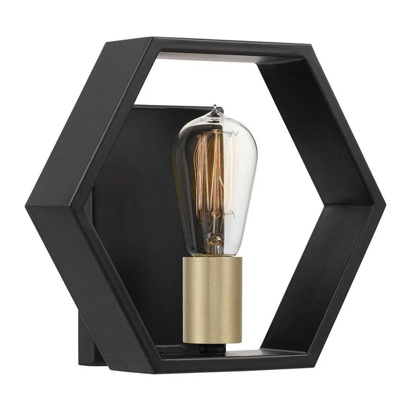 Elstead Lighting Quoizel Bismarck Wall Lamp Earth Black