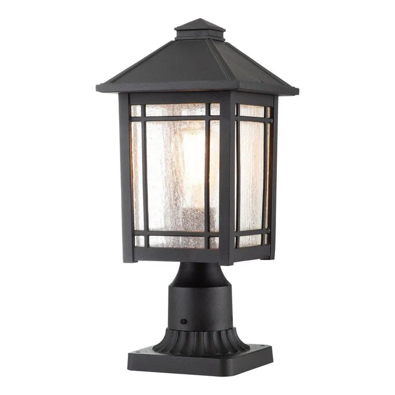 Netlighting Quoizel Cedar Point Outdoor Pedestal Light Black IP44 Black