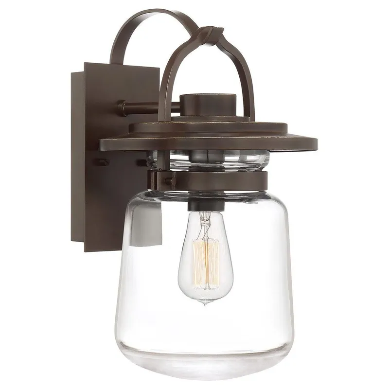 Netlighting Quoizel Lasalle Outdoor Wall Lantern Western Bronze IP44 in Brown Brown