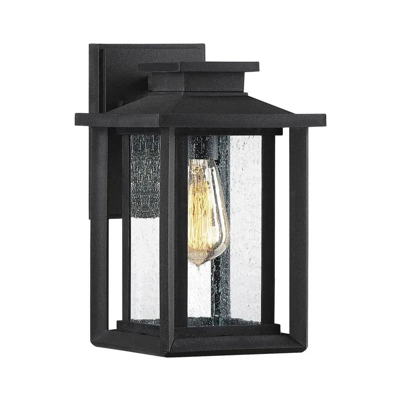 Elstead Lighting Quoizel Wakefield Outdoor Wall Lantern Earth Black, IP44