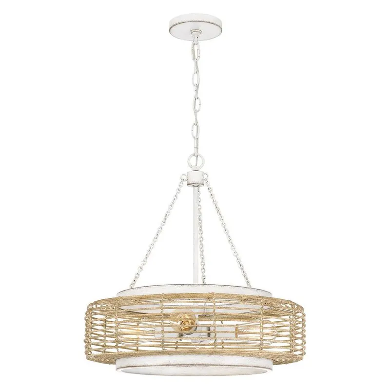 Netlighting Quoizel Waylon Cylindrical Pendant White 4x E27 White