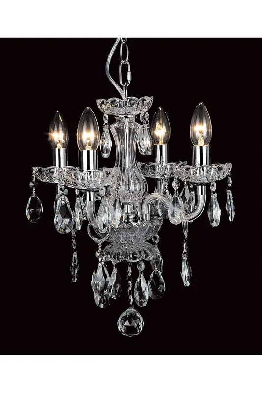 Netlighting Rodeo Clear Crystal 4 Arm Chandelier Clear