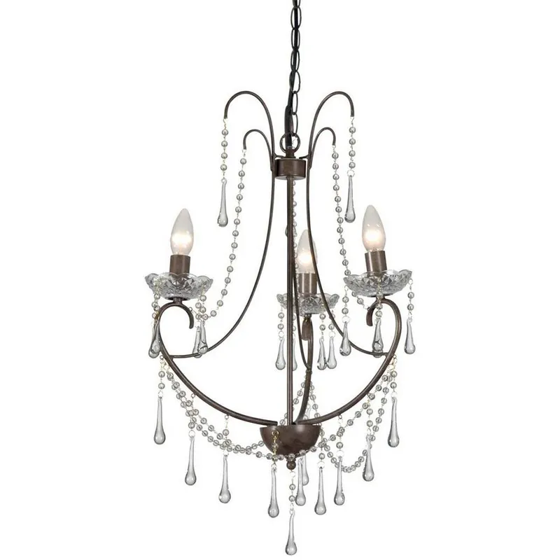 Linea Verdace Lighting Romance 3 Light Multi Arm Chandeliers Rust