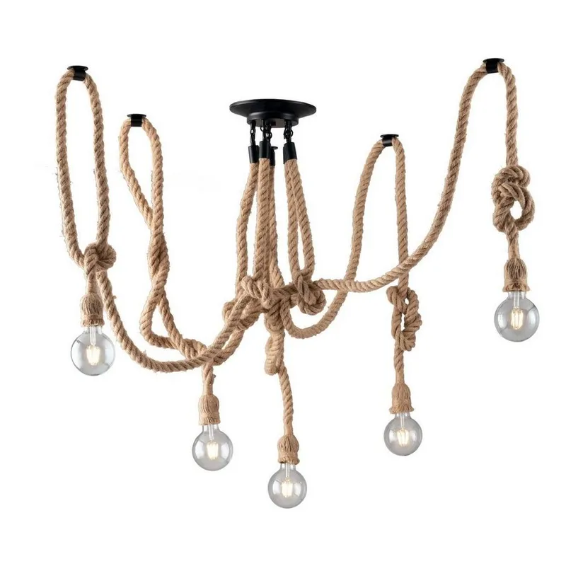 Netlighting Rope Multi Arm Ceiling Light Beige E27 Beige