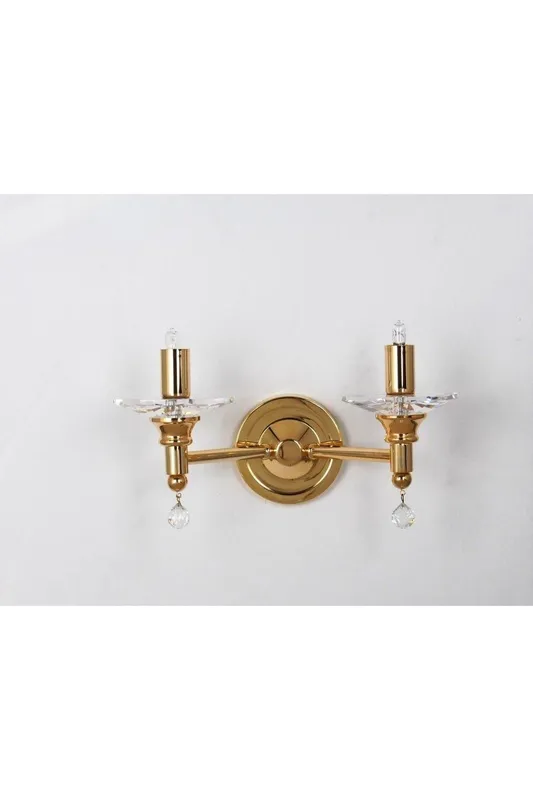 Impex Lighting San Marino Gold Candle Wall Lamp