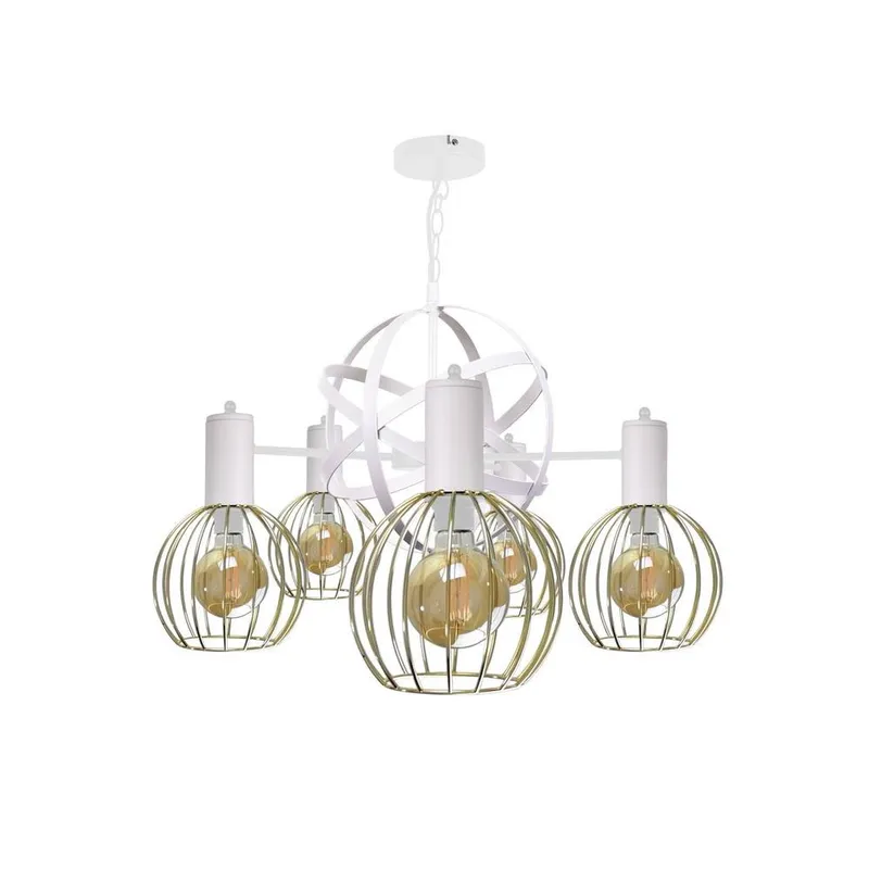Netlighting Satellite Pendant Ceiling Light White 60cm 5x E27 White