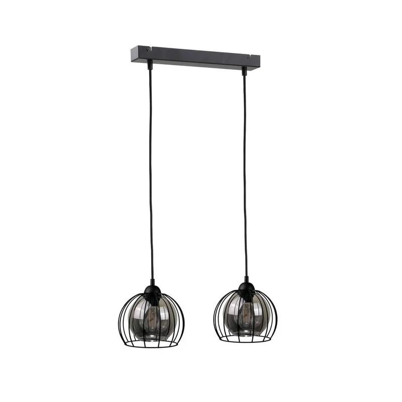 Keter Lighting Solo Bar Pendant Ceiling Light Black, 50cm, 2x E27