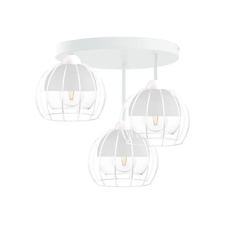 Netlighting Solo Semi Flush Light White 30cm 3x E27 White