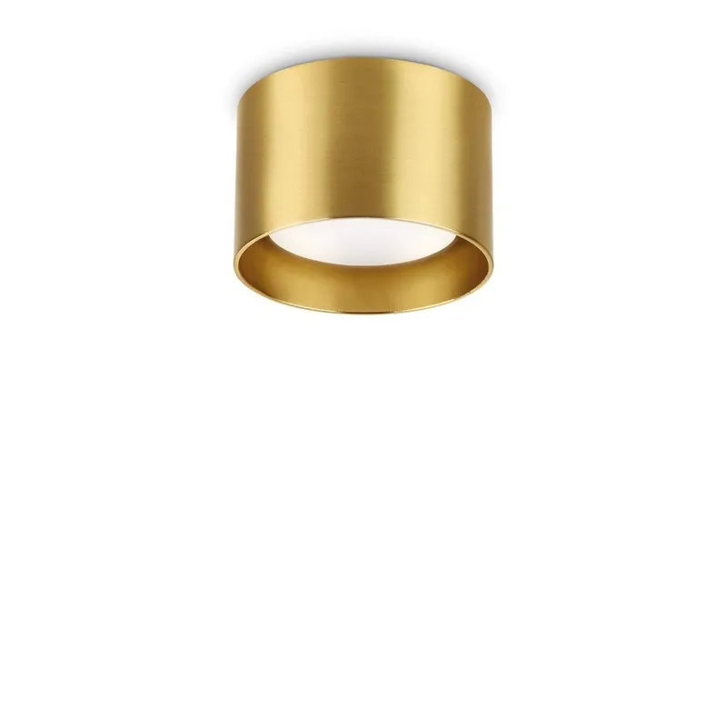 Ideal Lux Lighting Spike Round Surface Mounted Downlight Brass