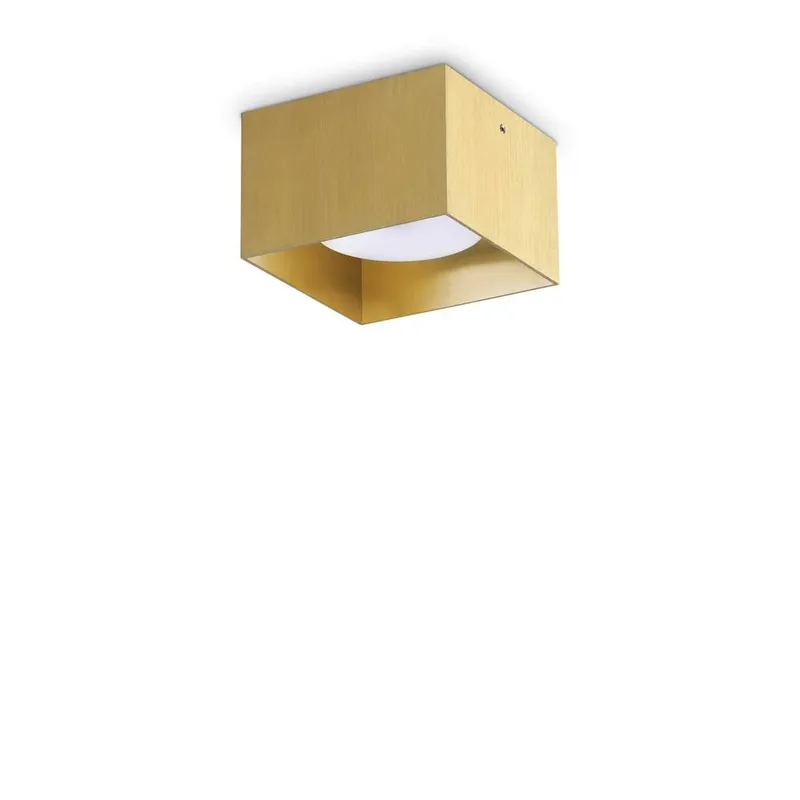 Netlighting Spike Square Surface Mounted Downlight Brass in Gold Gold