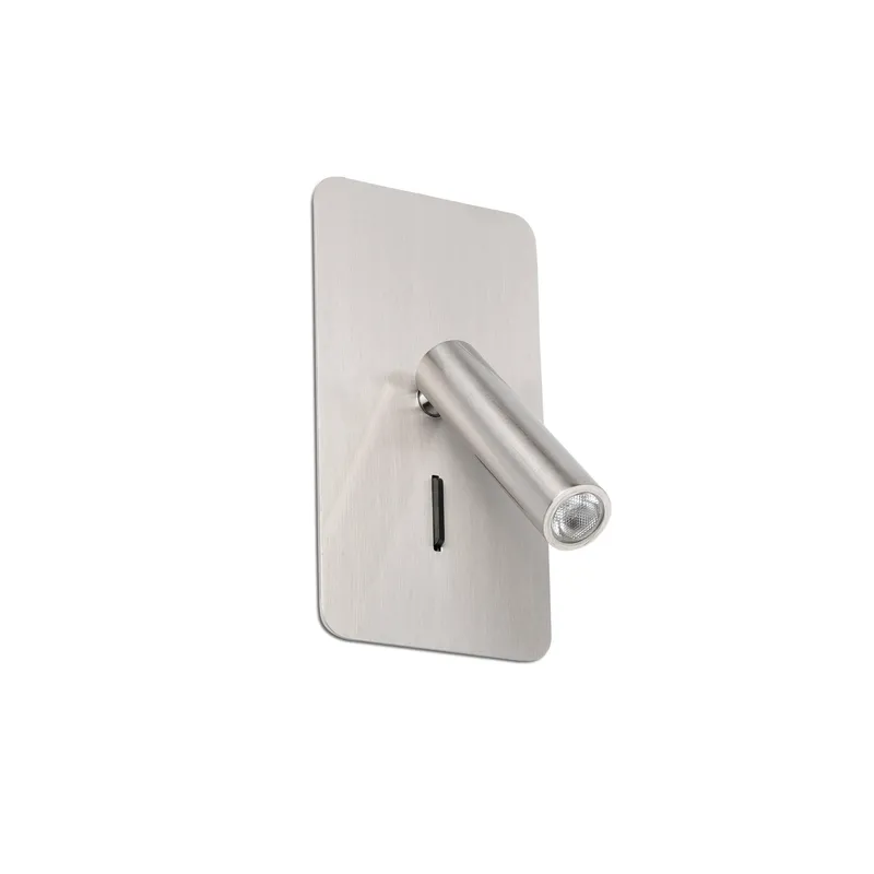 Netlighting Suau LED Indoor Wall Lamp Satin Nickel in Grey Grey