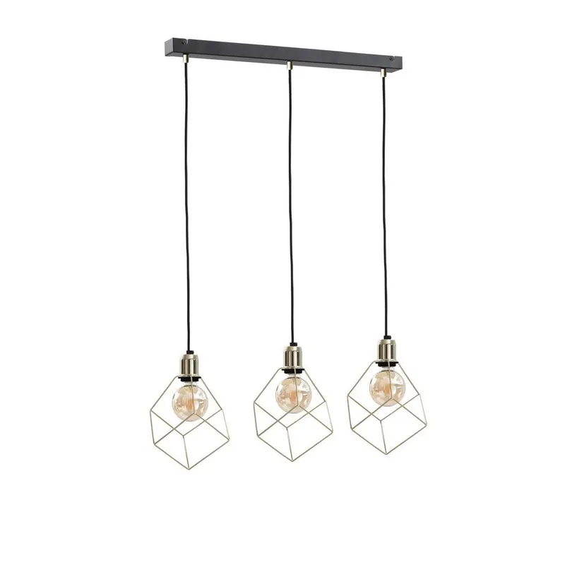 Netlighting Taho Bar Pendant Ceiling Light Gold 60cm 3x E27 Gold