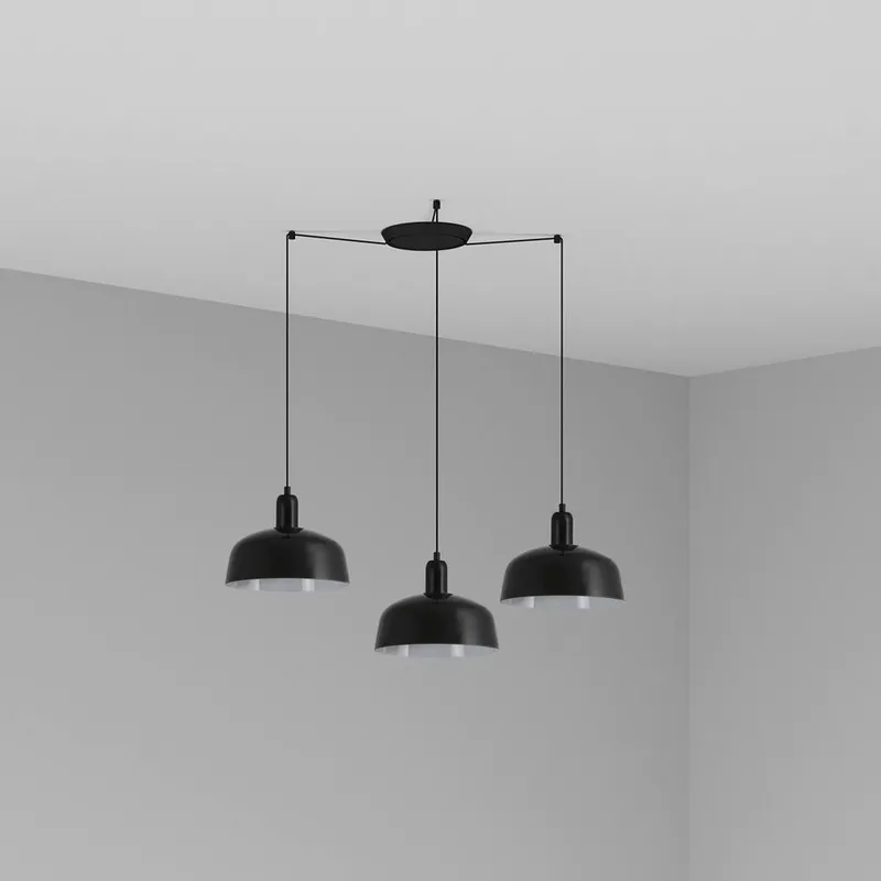 Faro Lighting Tatawin Medium 3 Light Black Cluster Drop Pendant Lamp