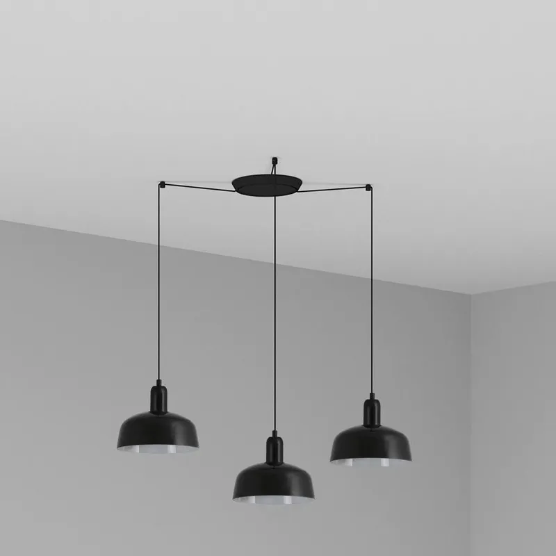 Netlighting Tatawin Small 3 Light Black Cluster Drop Pendant Lamp Black
