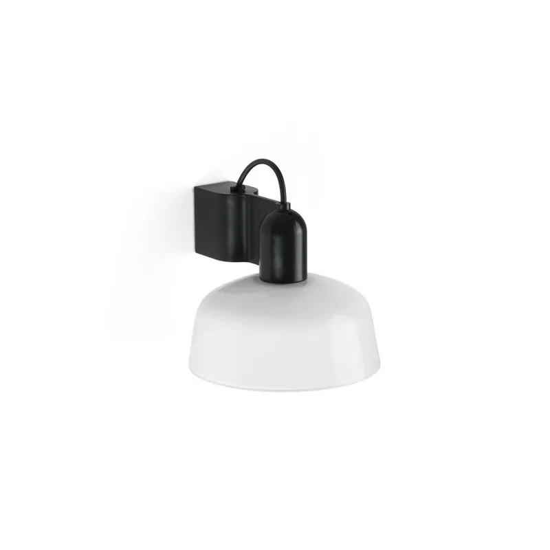 Netlighting Tatawin White Dome Wall Lamp in Black Black