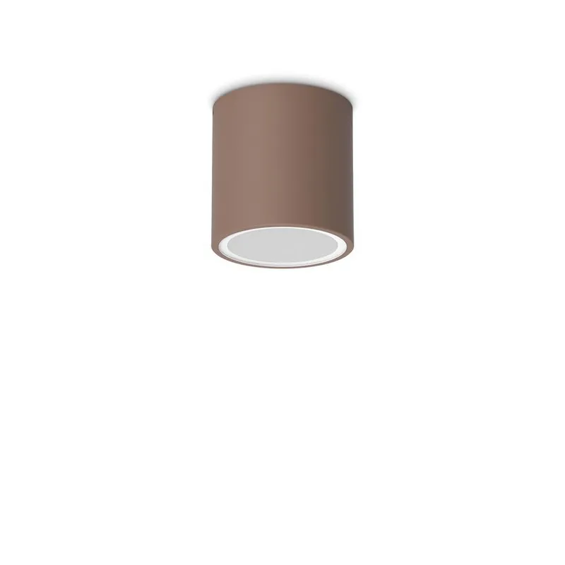 Netlighting Techo 9.5cm Outdoor Surface Mounted Downlight Coffee IP54 in Brown Brown