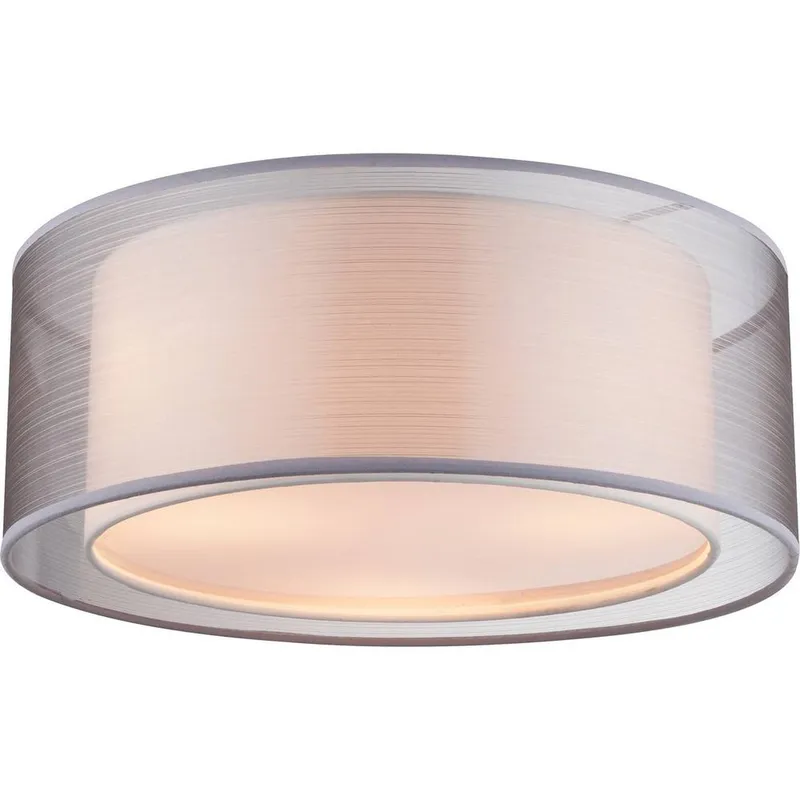 Netlighting Theo Cylindrical Ceiling Light Nickel Matt 3x E14 in Grey Grey