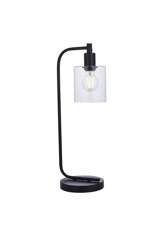 Netlighting Toledo Complete Table Lamp Matt Black Clear Glass Clear