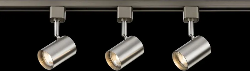 Netlighting TRKSP8 1 Metre Tracklight Kit Brushed Chrome 230V IP20 3x40W in Grey Grey