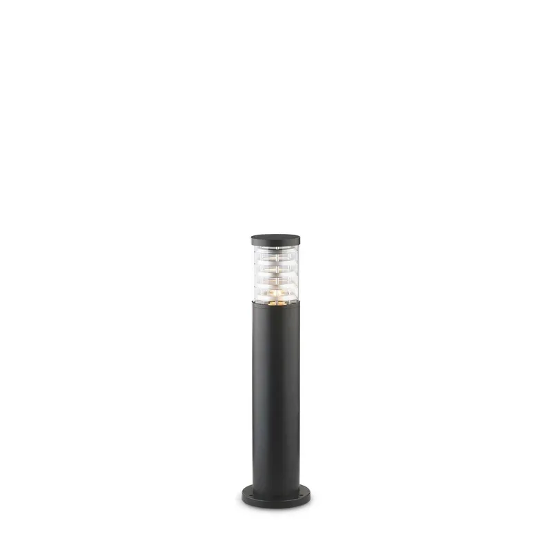 Netlighting Tronco 1 Light Outdoor Short Bollard Black IP44 E27 Black