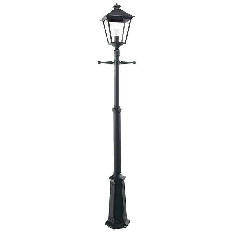 Netlighting Turin Grande 1 Light Outdoor Post Signal Lantern Black IP54 E27 Black