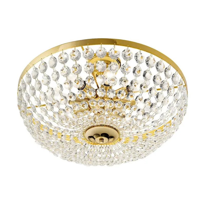 Netlighting Valerie Classic Ceiling Light Polished Gold 8x E14 Gold
