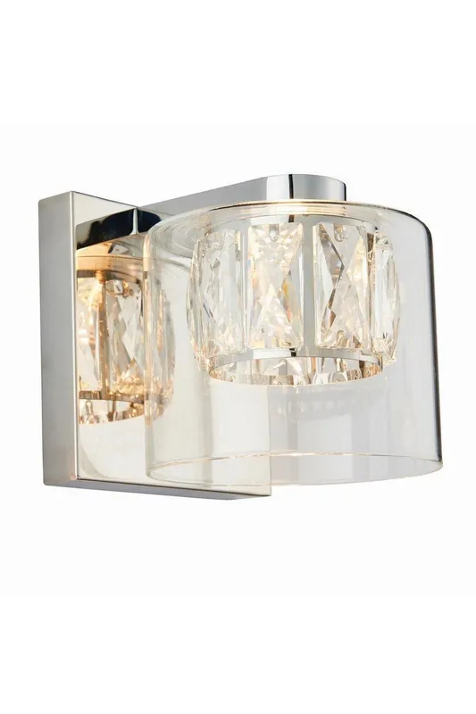 Endon Collection Lighting Verina 1 Light Wall Chrome, Glass, G9