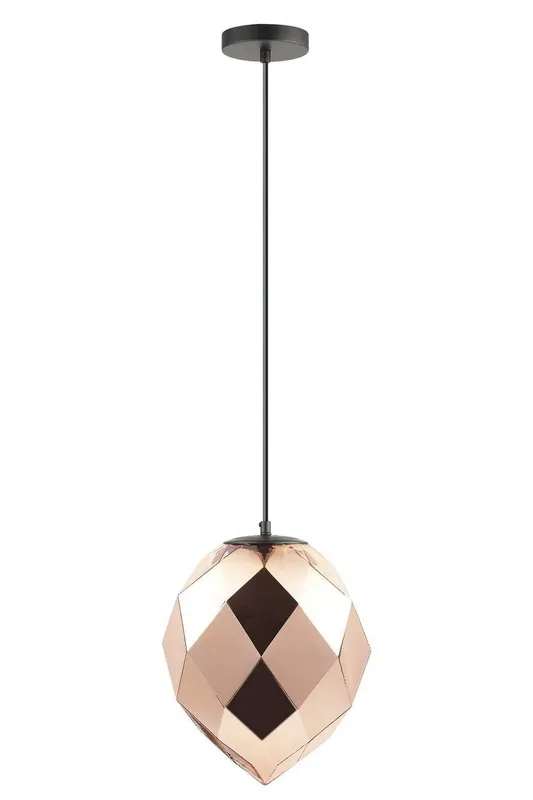 Impex Lighting Zoe 1 Light Gold Glass Black