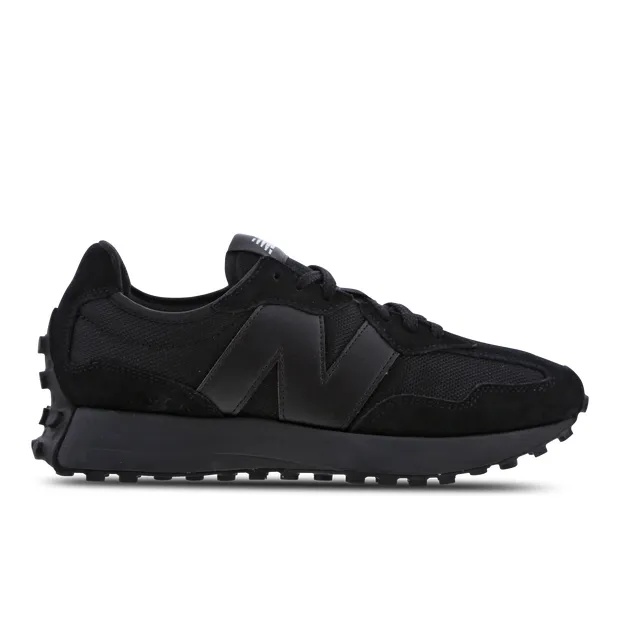 New Balance 327 Suede Trainers - Black/Black - Male - Size: 10.5 UK