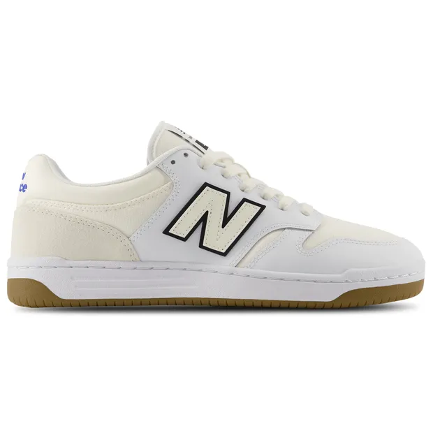 New Balance 480P Leather Trainers - White - Male - Size: 9 UK