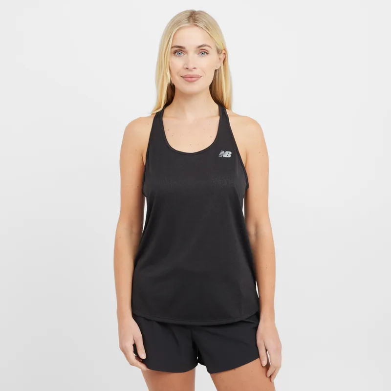 New Balance Women's Athletics Tank, Black Heather XS
