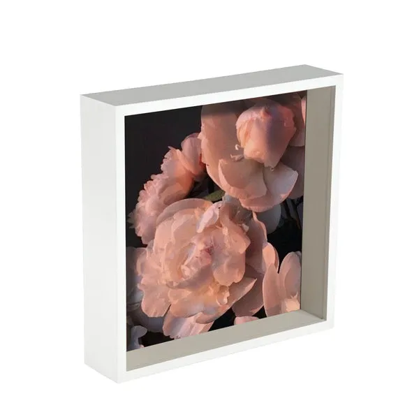 Nicola Spring 10" x 10" 3D Deep Box Photo Frame - White