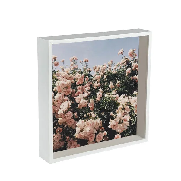 Nicola Spring 12" x 12" 3D Deep Box Photo Frame - White