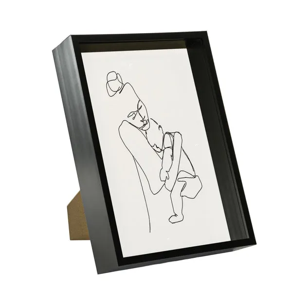 Nicola Spring 8" x 12" (A4) 3D Deep Box Photo Frame - Black