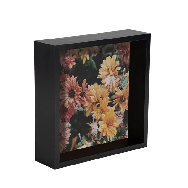 Nicola Spring 8" x 8" 3D Deep Box Photo Frame - Black