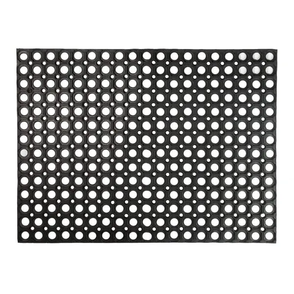 Nicola Spring 80cm x 60cm Black Heavy Duty Rubber Door Mat