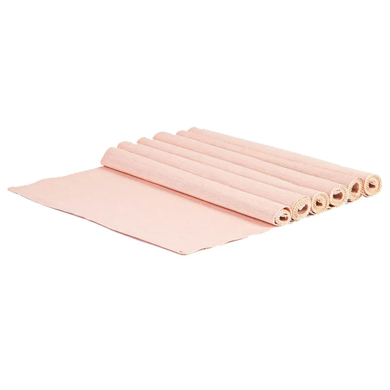 Nicola Spring Cotton Fabric Placemats - Pack of 6 in Pink Pink